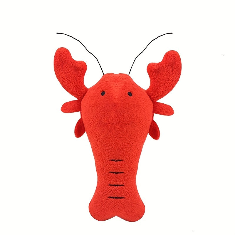 Lobster Pet Chew Toy with Squeaker for Teeth Grinding