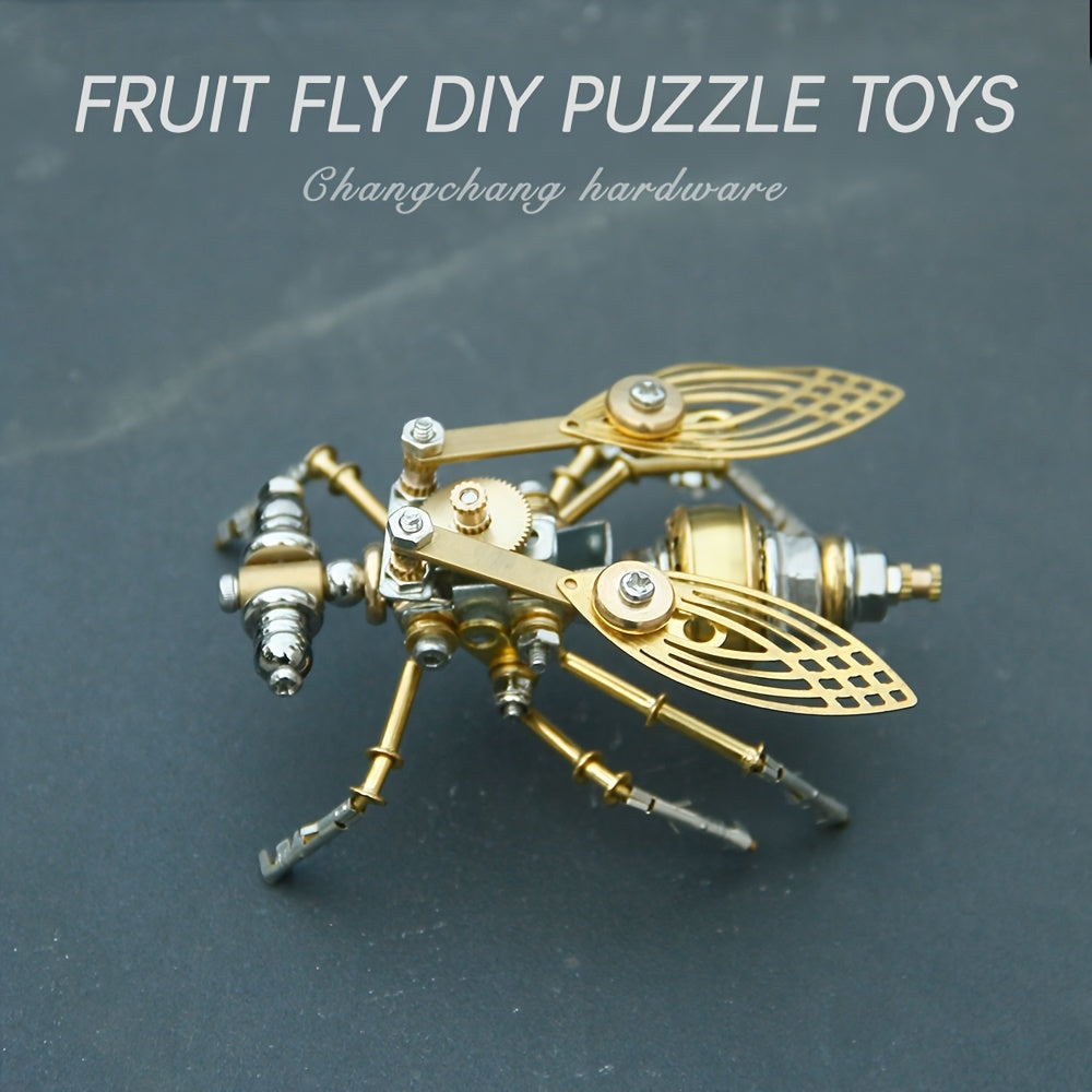 Steampunk DIY Metal Puzzle Model Fruit Fly Kit