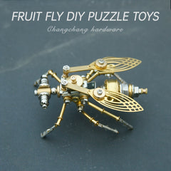 Steampunk DIY Metal Puzzle Model Fruit Fly Kit