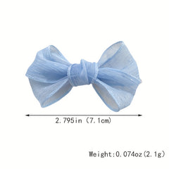 10 Pcs Mesh Bow Hair Clips For Women