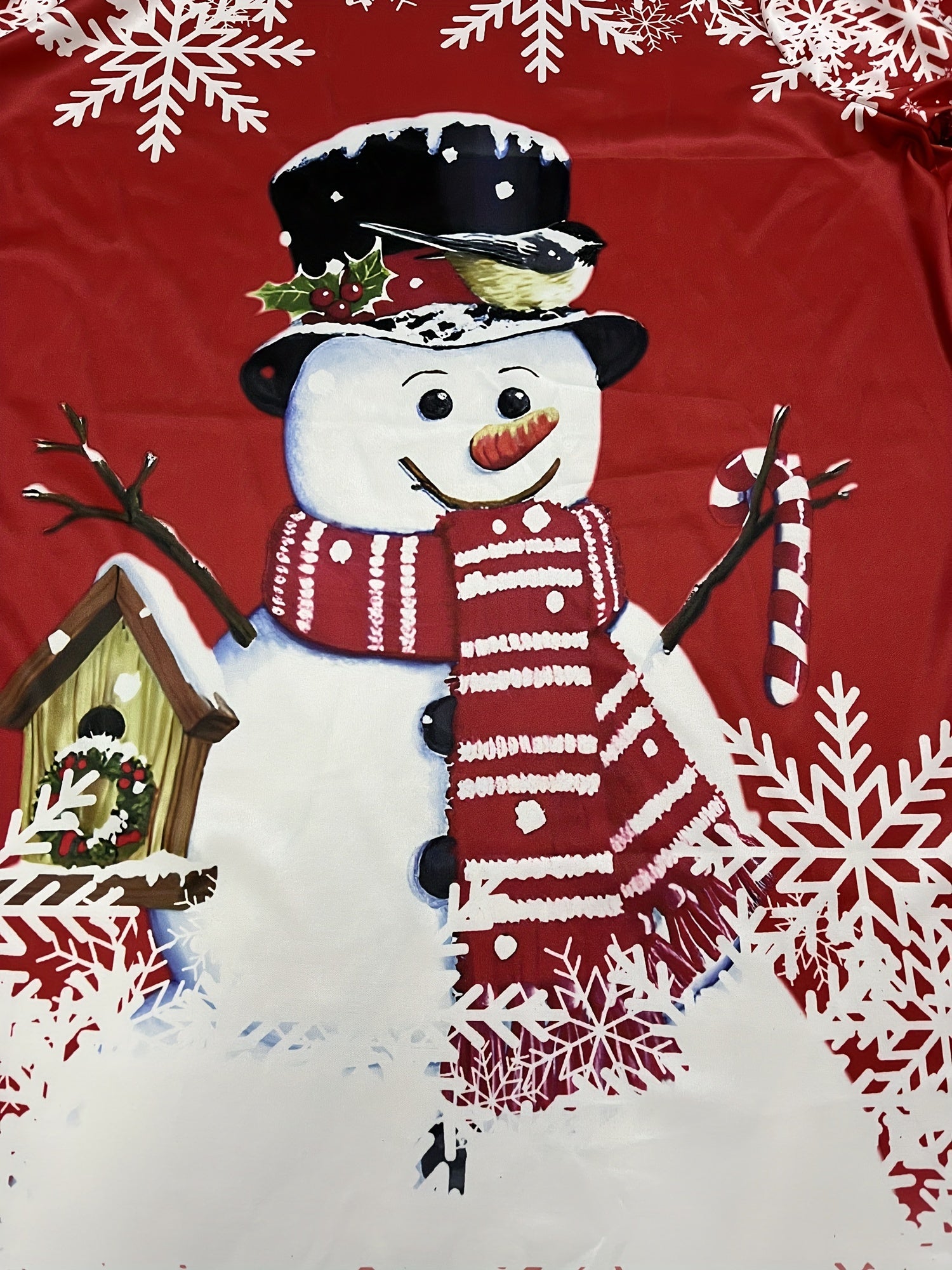  Snowman & Snowflake Print Long Sleeve Christmas Cardigan