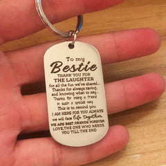 Bestie Friendship Stainless Steel Keychains - Inspiration Key Tag