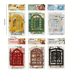 15 Sheets Retro Openwork Decoration Material Paper For Scrapbooking DIY
