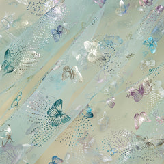 7pcs Butterfly Mesh Tulle Fabrics for DIY Sewing