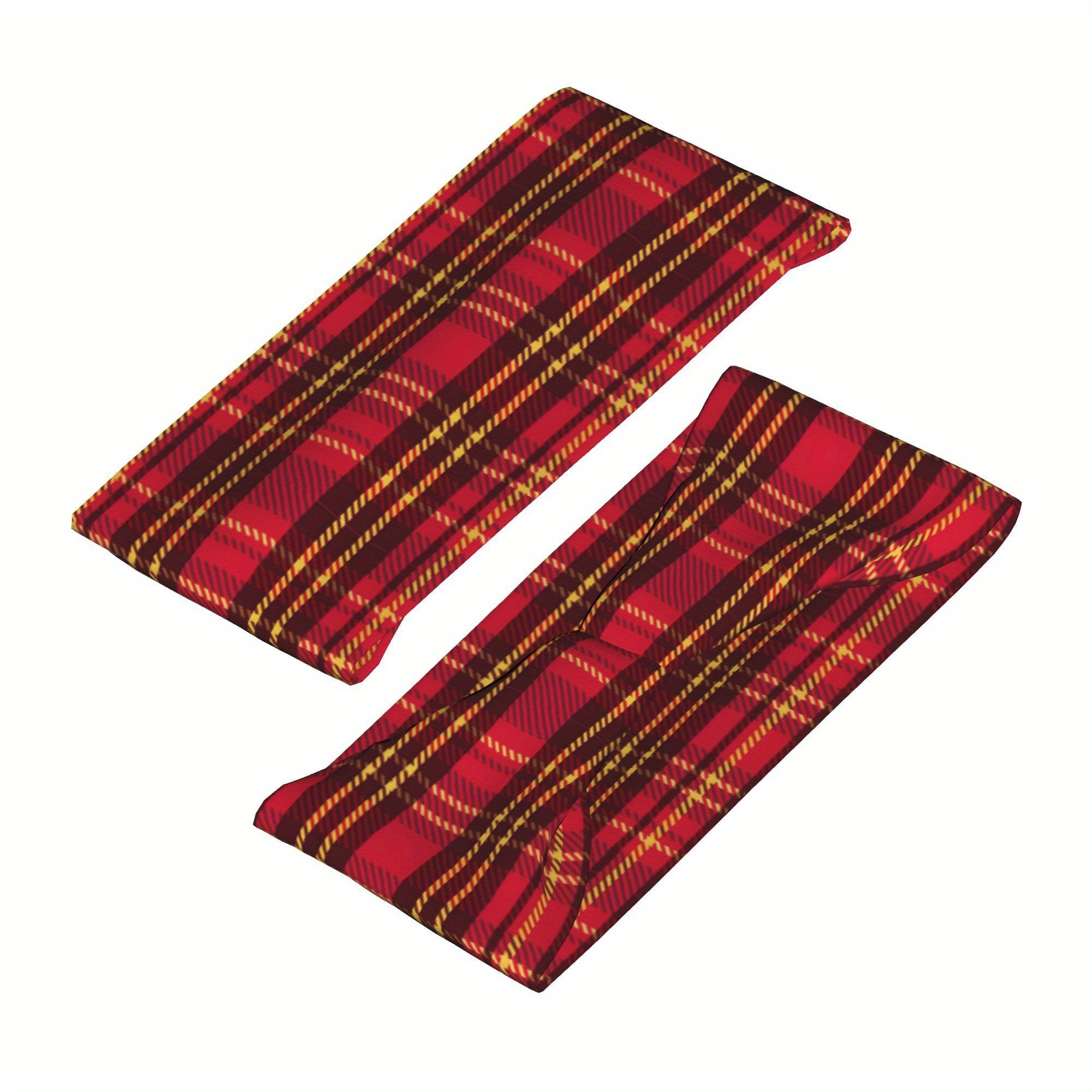 Vintage Plaid Headband Red Striped Sports Casual Outfit Accessory