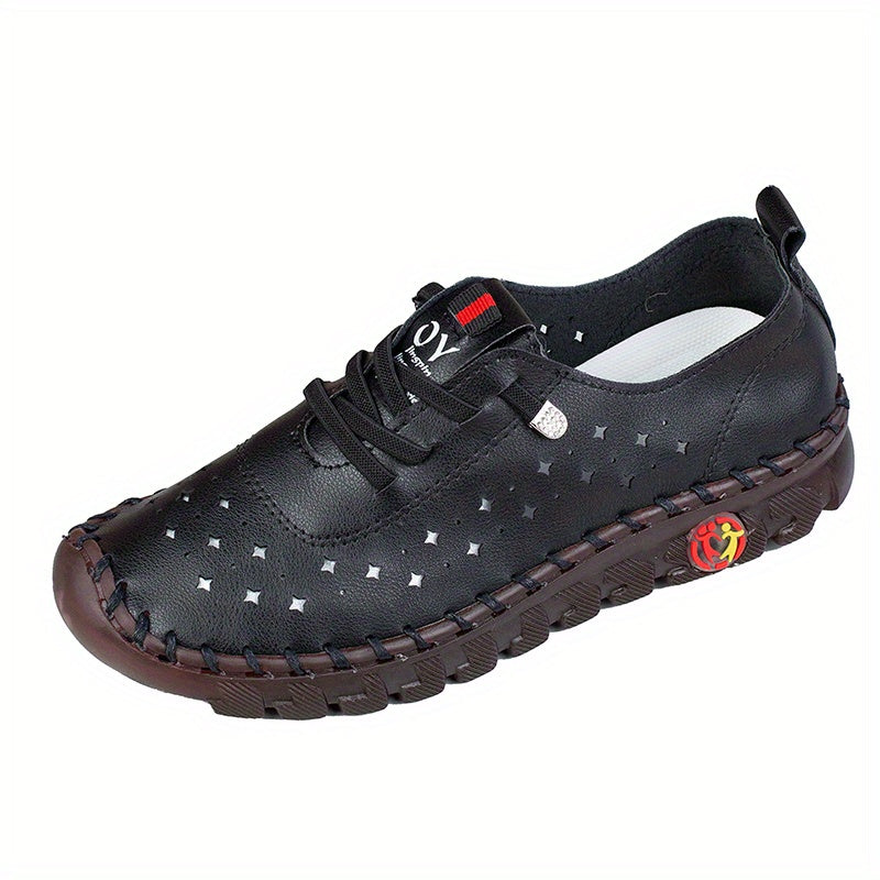 Women's Lace up Soft Sole Walking Shoes Anti-slip Casual Shoes