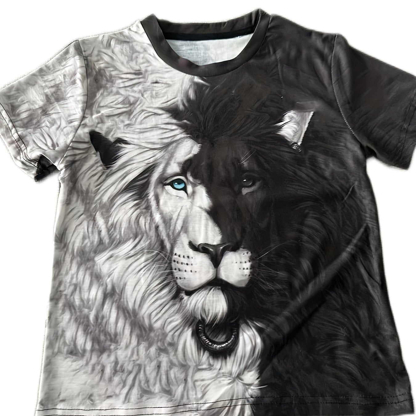3D Lion Graphic Boys Casual Sport T shirt Summer Clothing For Kids