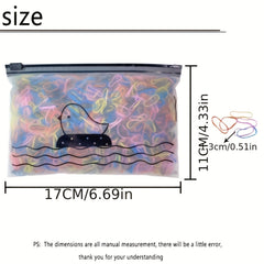 1500pcs Colorful Rubber Hair Tie for Girls