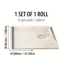Wood Grain Pattern Floor Stickers Waterproof Non-slip Tile Stickers