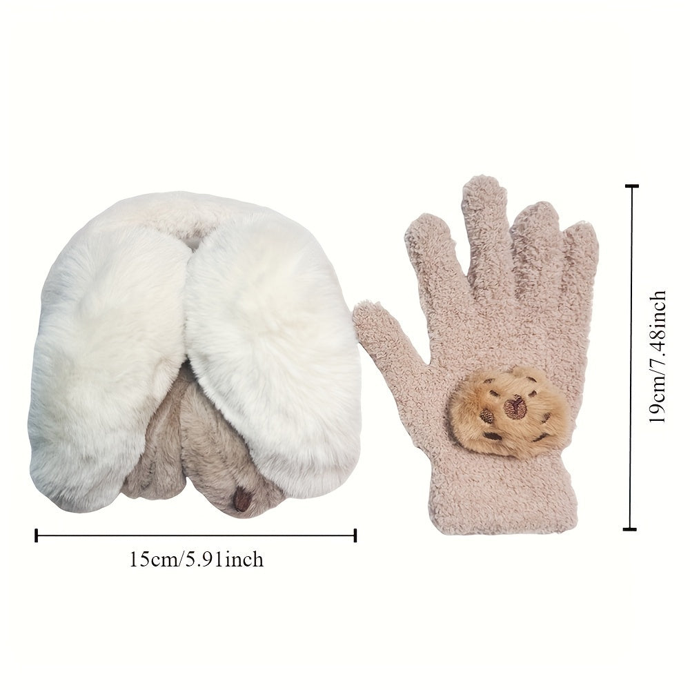 Cute Capybara Plush Earmuffs for Women Winter Ear Warmers