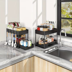 1pc Under Sink Storage Rack Kitchen Bathroom Cabinet Organizer