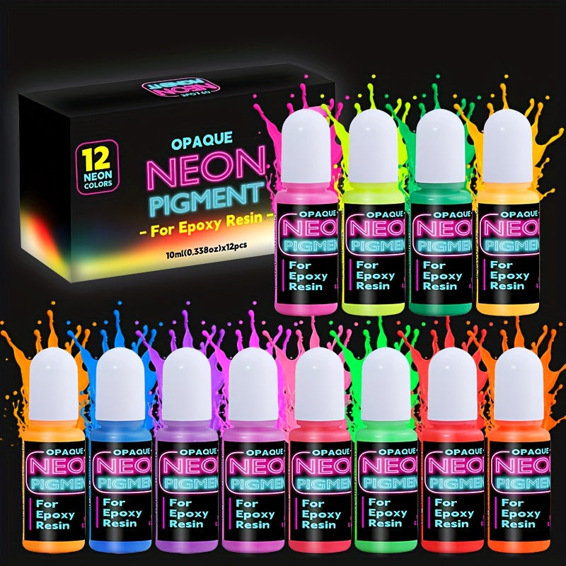 Neon UV Epoxy Resin Dye Kit 12 Colors