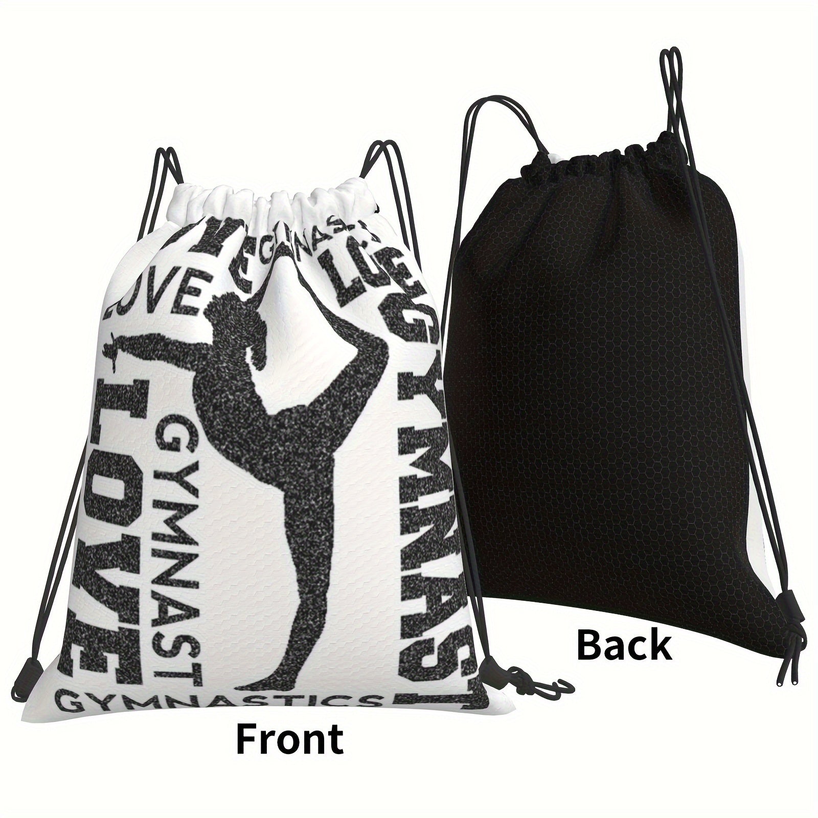 Love Gymnastics Gymnast Drawstring Backpack Outdoor Lightweight Bag