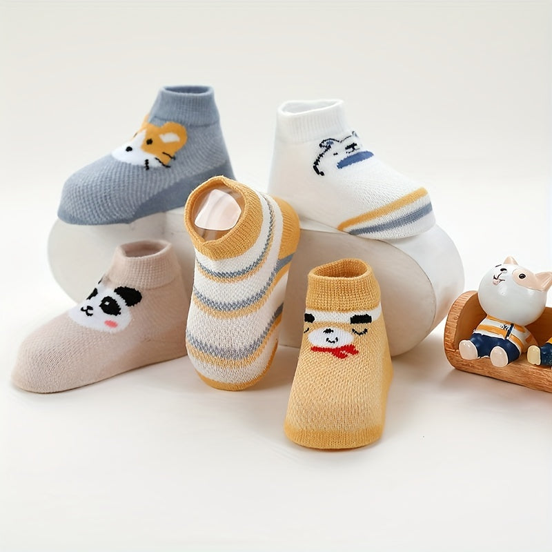 5 Pairs Mesh Thin Sock Shoes for Baby Girls Kids