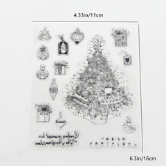 Christmas Stamp Painting Tool DIY Scrapbook Decoration Silicone Stamp