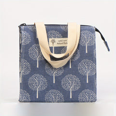 Tree Pattern Insulation Lunch Bag Portable Travel Picnic Bag