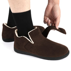 Memory Foam Men's Slippers with Hook and loop Fastener Closure