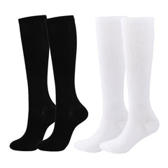 2 Pairs Compression Socks Knee Length Unisex