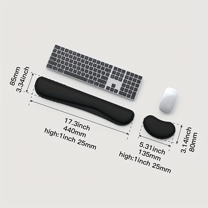 Keyboard Support Wrist Pad Set for School Office and Home