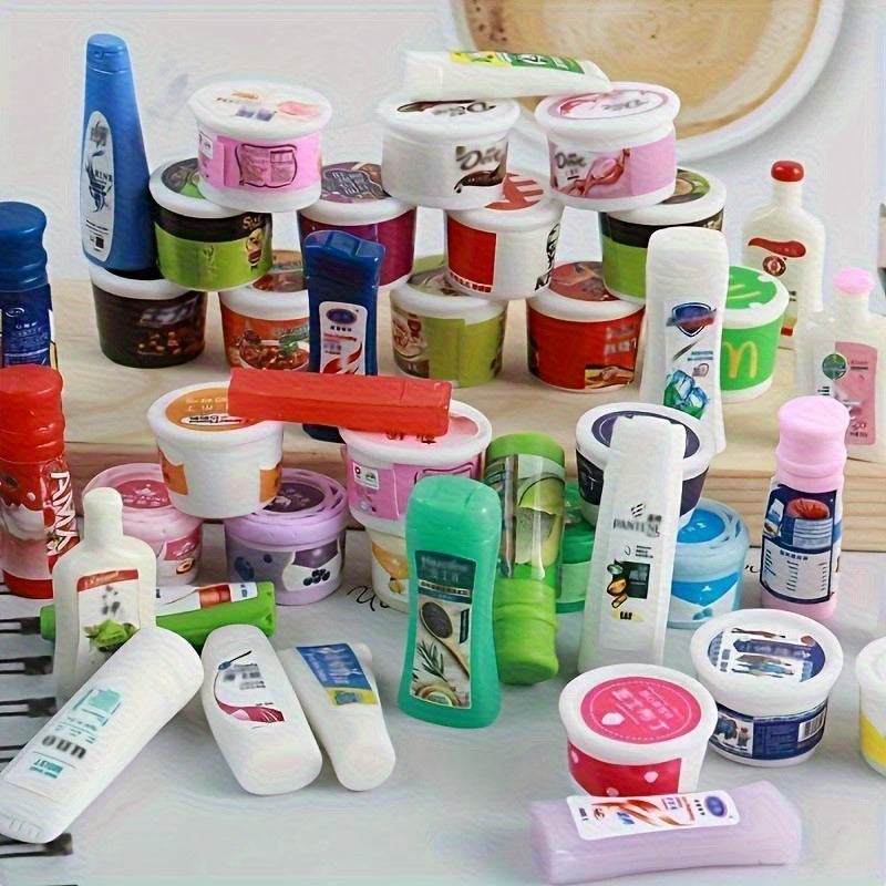 12pcs Mini Supermarket Shopping Set for Dollhouse Decor