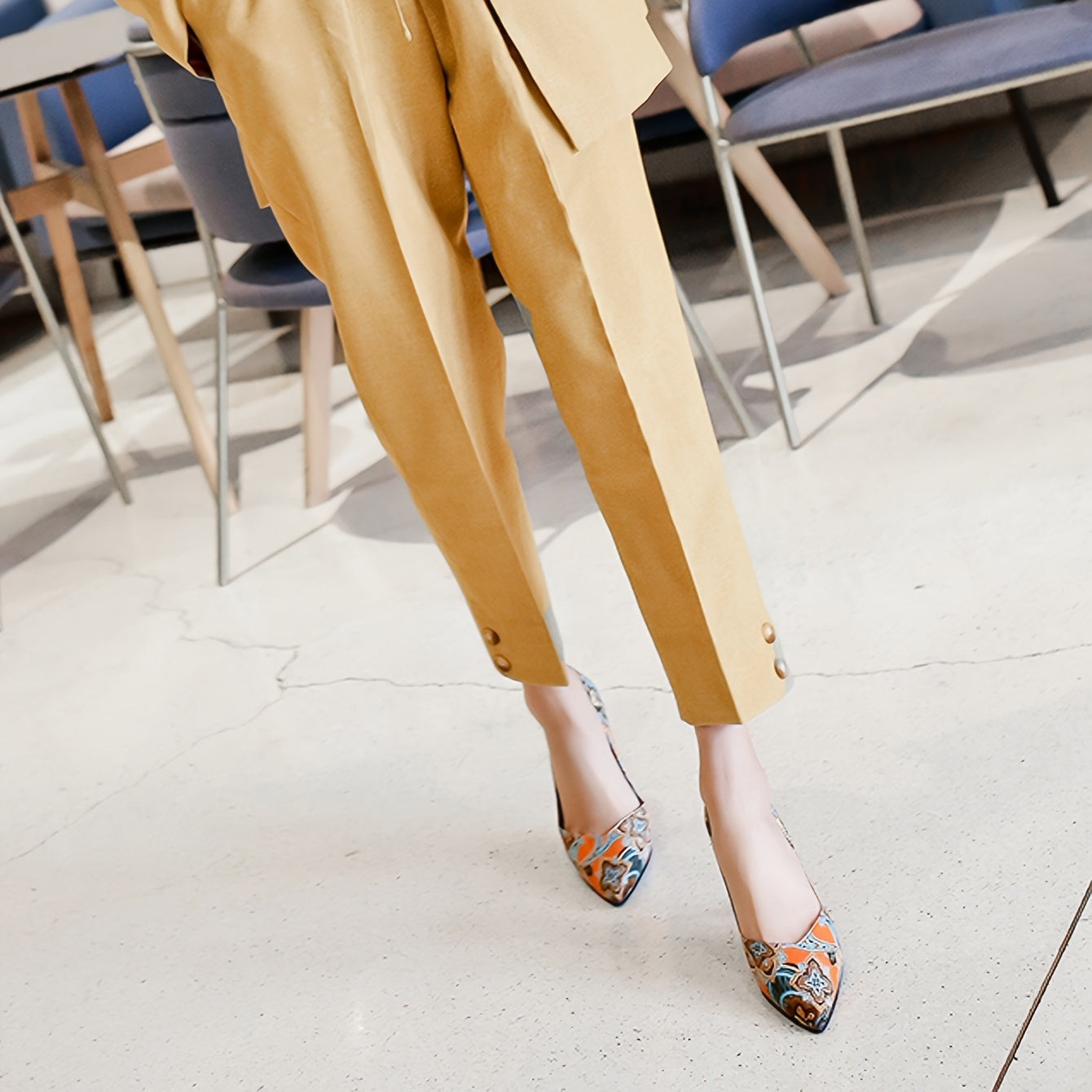 Women's Stiletto Heels Pointed Toe Slip On Pumps Retro Party Dress Shoes