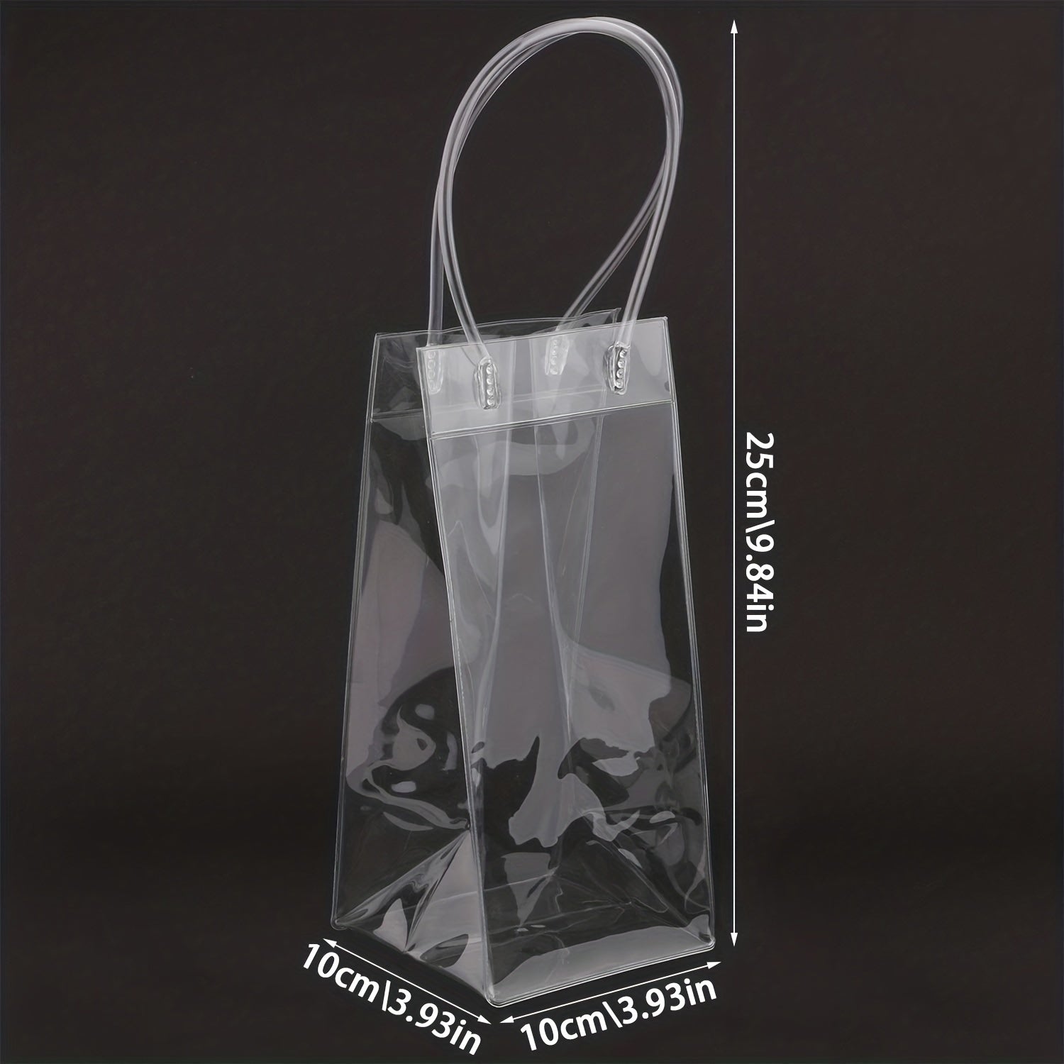 12pcs PVC Wine Bags Ice Wine Pouch With Handle