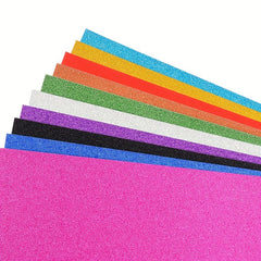 10 Sheets Glitter Cardstock A4 Craft Paper Bulk, 10 Colors