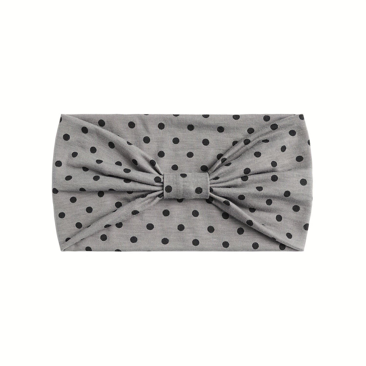 Polka Dot Wide Brim Headband Elastic Hairband Bundle