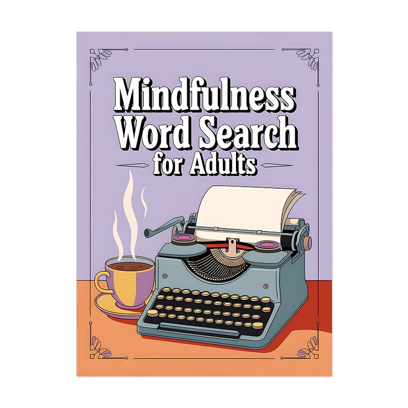 Mindfulness Relax Puzzle Notebook for Adults - Purple