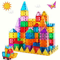 Magnetic Tiles Building Set for Kids 3-6 Years - Educational Toy