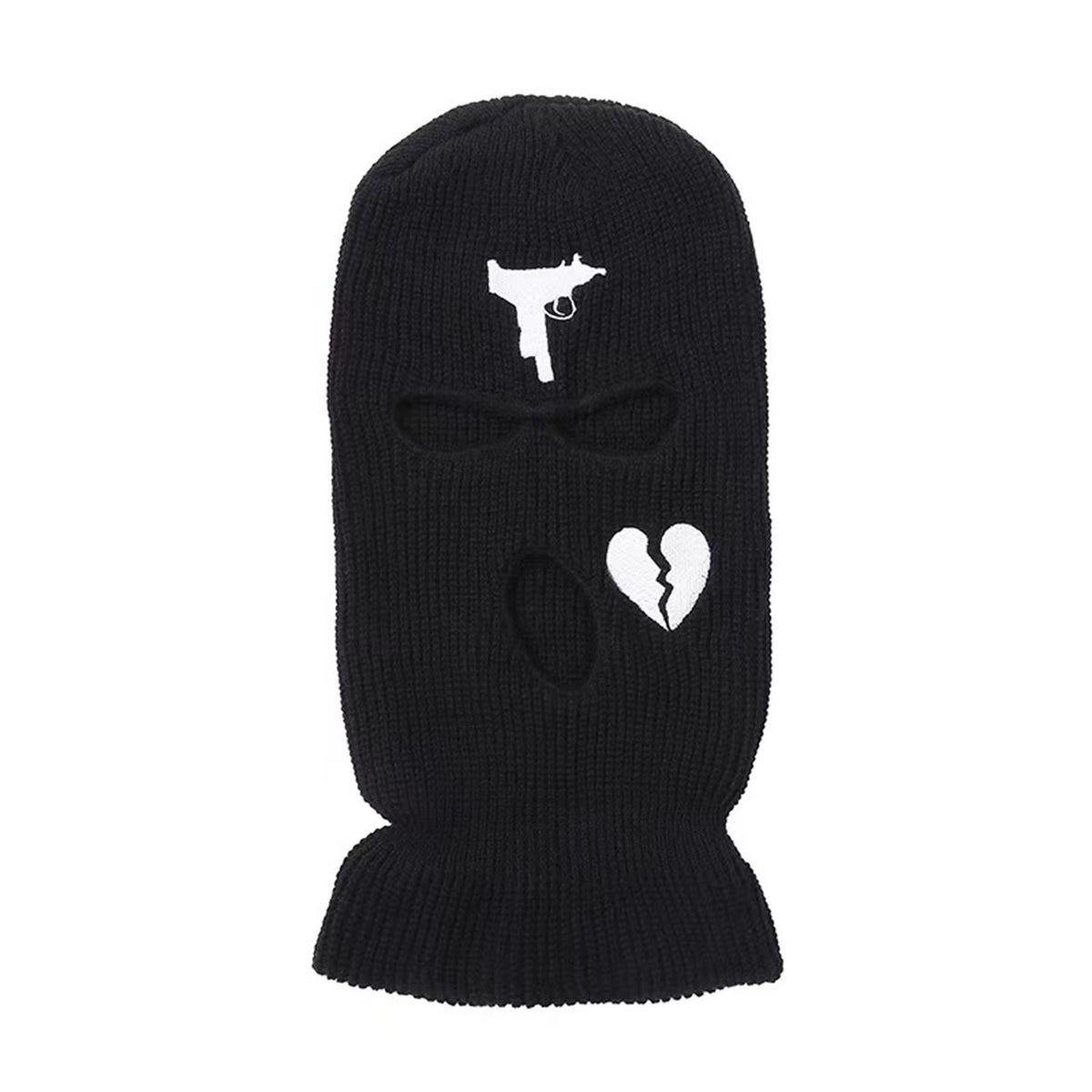 Love Pistol Knitted Hat Embroidery Street Cycling Mask Warm Wool Knitted Hat
