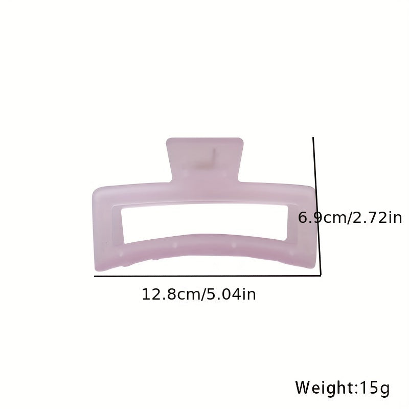 Hollow Rectangle Hair Claw for Ponytail Women Girls