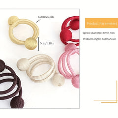 1pc Modern Curtain Tieback Binding Strap No Punching Curtain Tie Belt