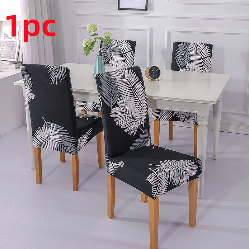 Printed Stretch Chair Cover Washable Set for Dining Room Sofa