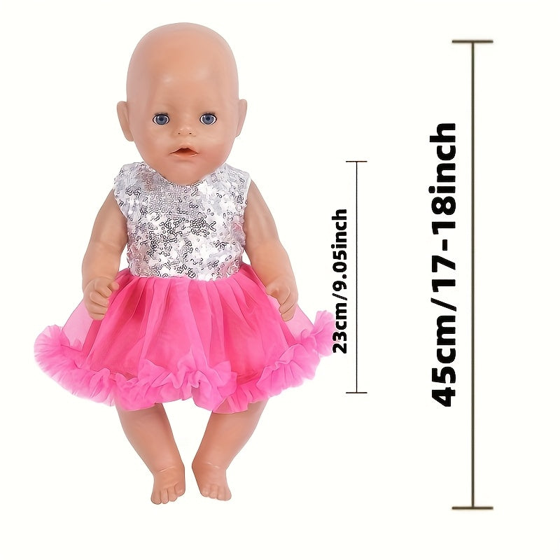 2pcs Doll Dress Set for 34cm Dolls Lightweight Summer Party Dress
