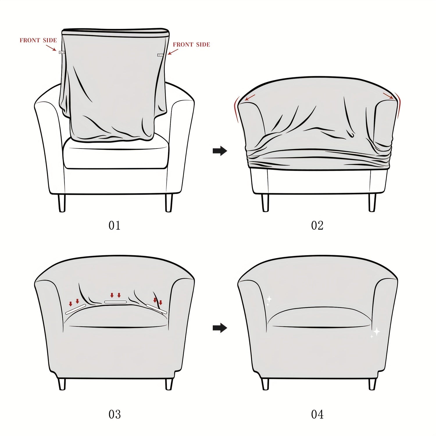 Bubble Seersucker Tub Chair Slipcover Elastic Armchair Cover