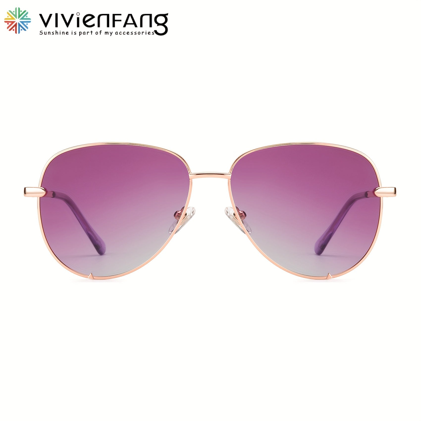 VIVIENFANG Polarized Aviator Sunglasses 61mm UV Protection