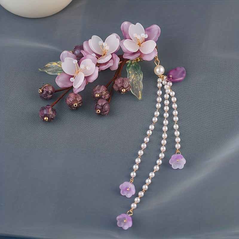 Chinese Style Floral Head Piece Retro Flower Hair Accessories