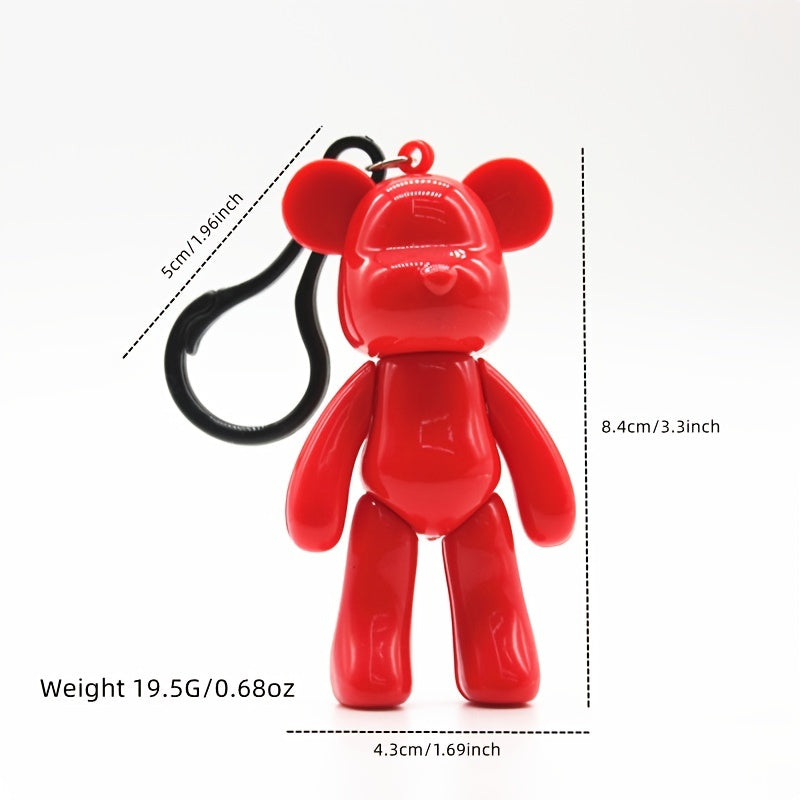 Bear Solid Keychain Cartoon Animal Bag Key Chain Keyring Ornament