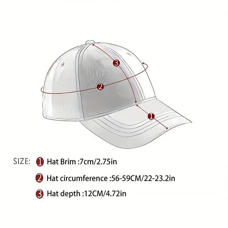 Retro Washed Cotton Baseball Cap Sunscreen Printed Cap For Outdoor Activities