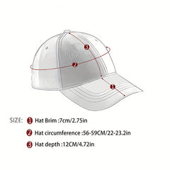 Fashionable Washed Cotton Baseball Cap Adjustable Sunscreen Hat