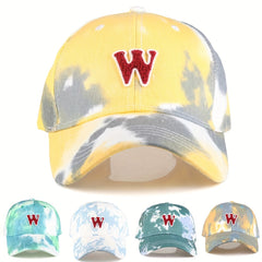 Mature Knitting Chinese Style Tie Dye Baseball Cap for Sunshade Workouts