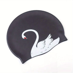 Enlarged Silicone Swimming Cap with Ear Protection