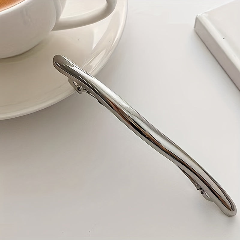 Silvery Alloy Hair Clip Duck Billed Style Hair Accessories Women