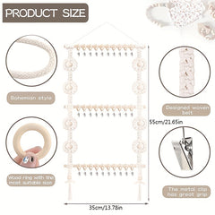 Bohemian Lace Barrettes Bib Organizer & Hair Accessory Hanger