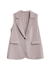  Solid Lapel Collar Stretch Blazer
