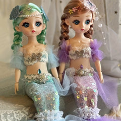 Mermaid Princess Doll - Poseable Silicone Doll for Pretend Play