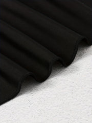 Solid Flare Cover Up Skirt High Stretch Elastic High Waist