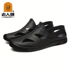 LAORENTOU Men's Breathable Sandals Slip On Outdoor Beach Shoes