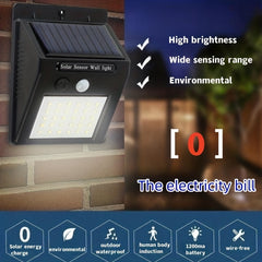 4pcs Solar Wall Light 30LED Outdoor Waterproof Garden Light